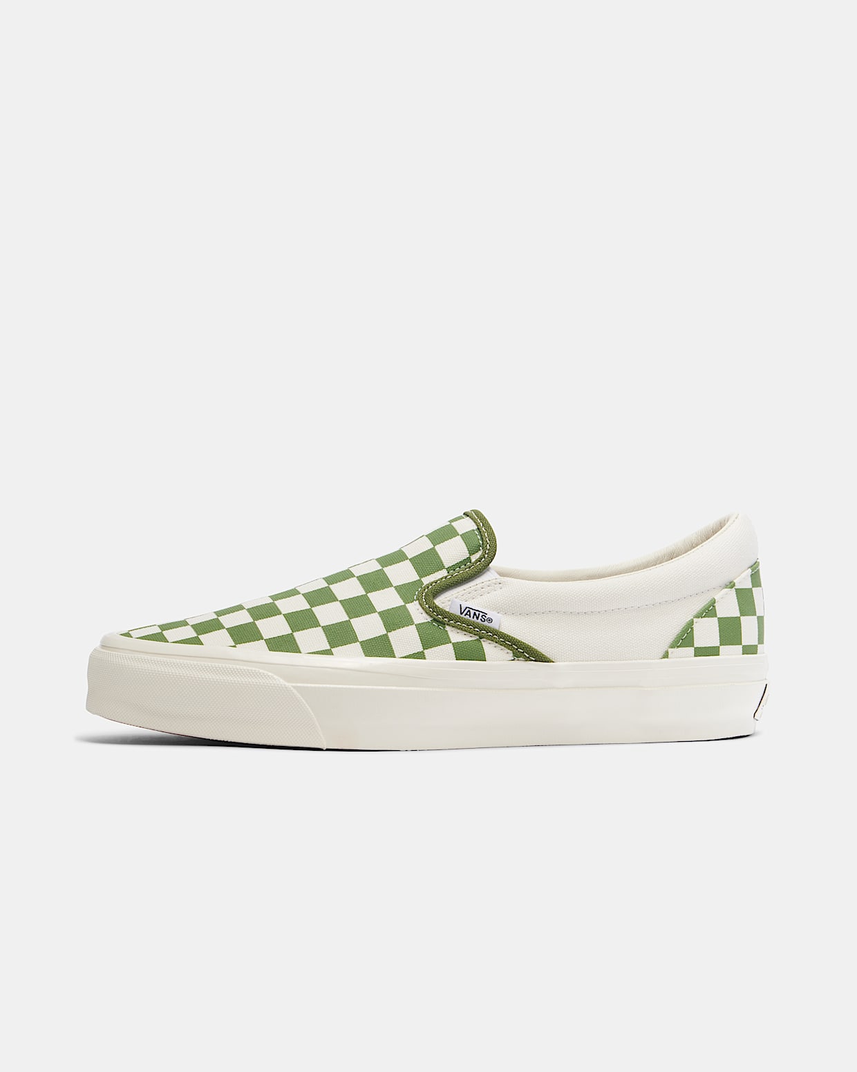 Vans slip on green checkerboard top